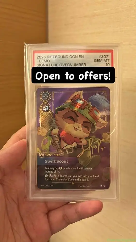WTS/WTT PSA 10 OGN Teemo Signature Overnumber
