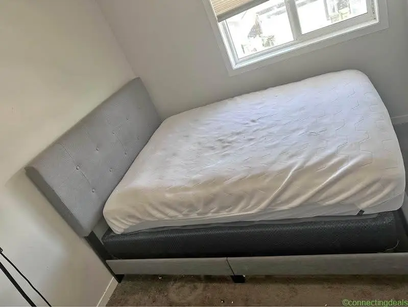 Double bed frame, double size mattress and double