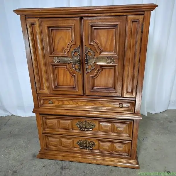 Vintage Bassett Spanish Revival Armoire J.95