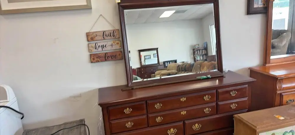Dresser and mirror