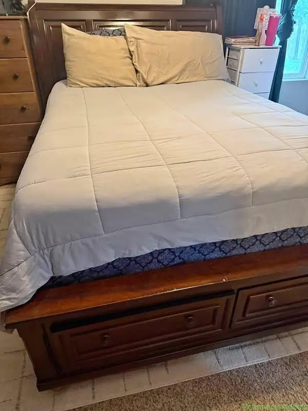 Queen Bedroom Set – Solid Wood | Storage Bed - Image 1