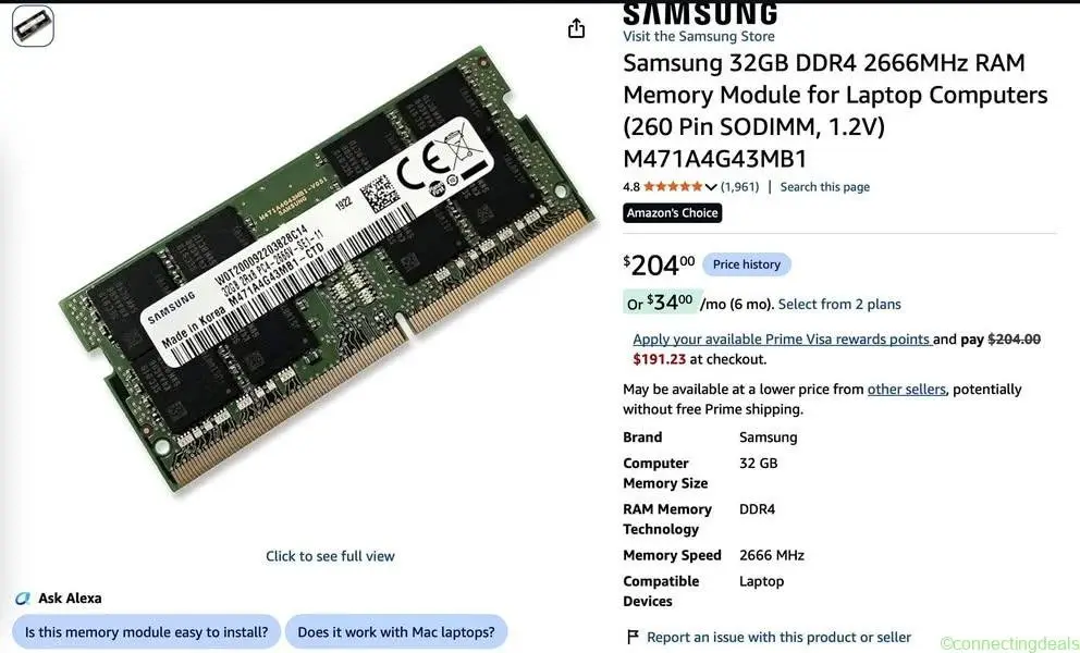 Samsung 32GB DDR4 RAM and 1TB M.2 SSD - Image 1