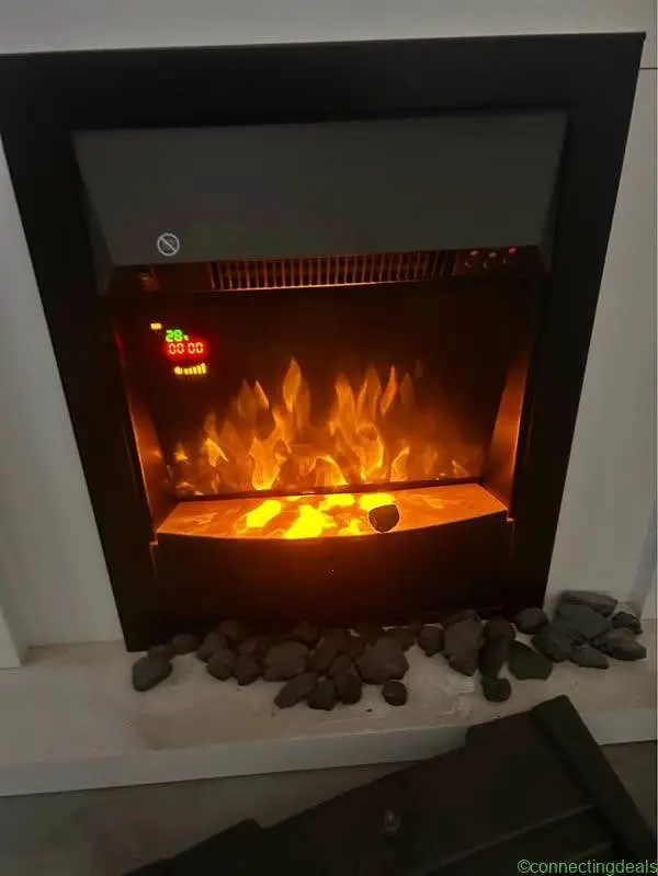 Remote Controlled Electric Fire and Surrond