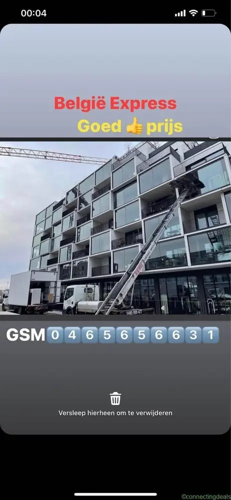 Ladderlift en grote verhuiswagen in Antwerpen en - Image 1