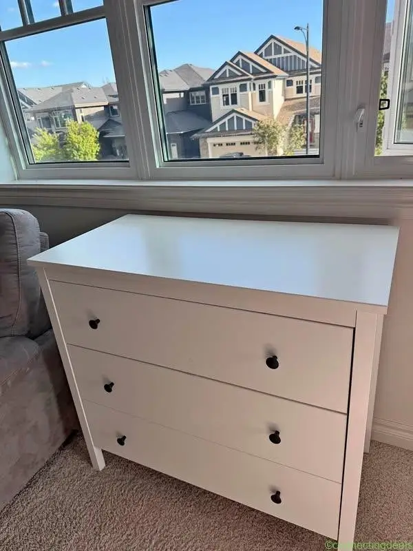 White 3-Drawer Dresser - free pickup - first come