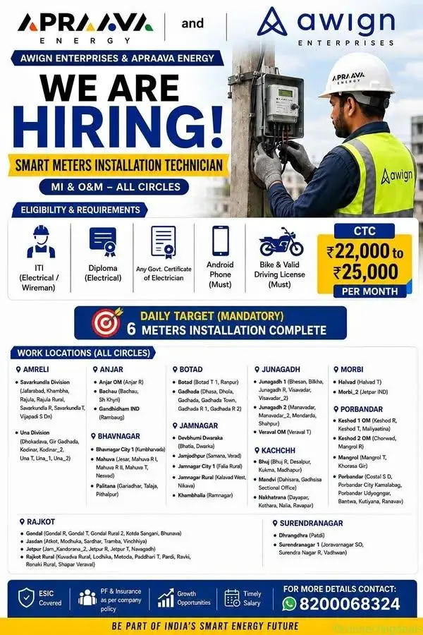 Urgent Hiring - Smart meter installation