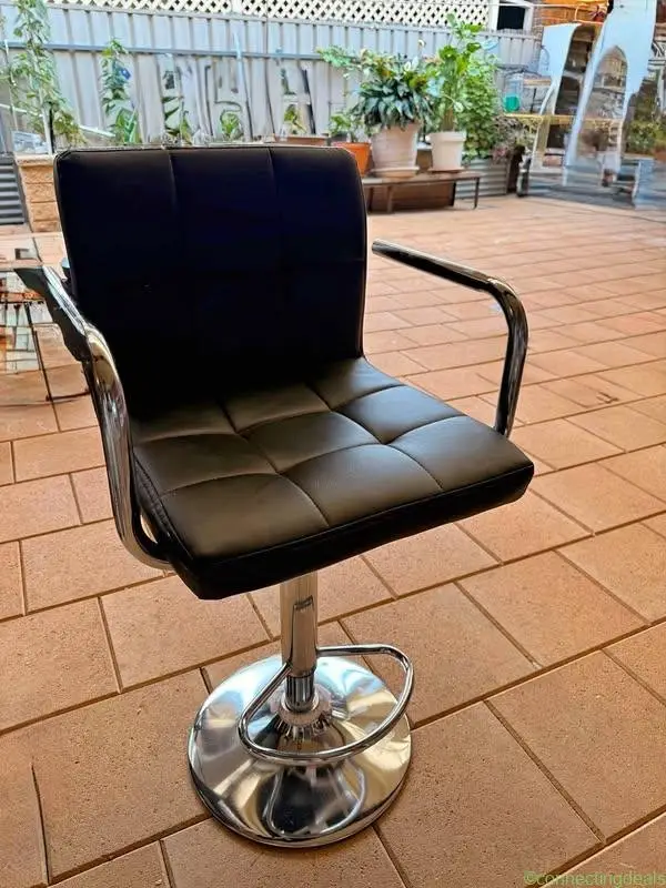 black faux leather bar