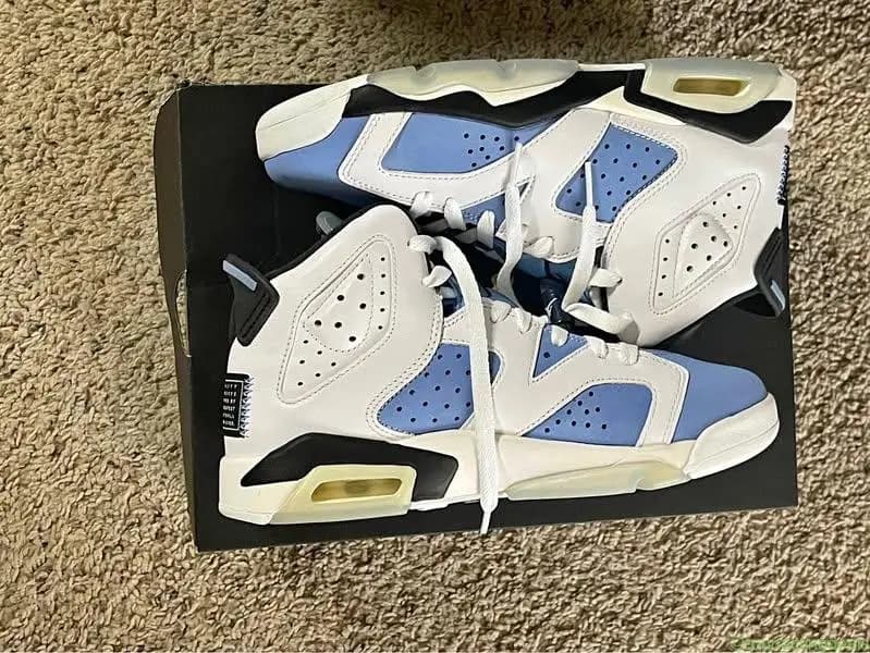 Air Jordan 6 Retro GS UNC White - Image 1