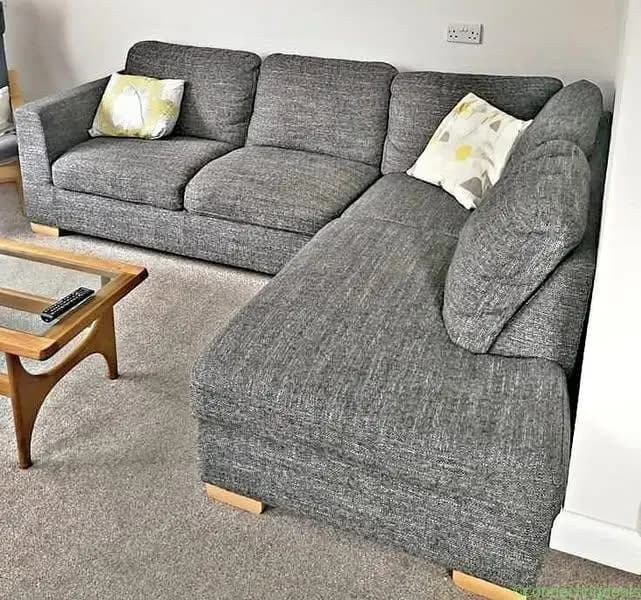 Next Chenille Beige/Grey/ Green Sofa 4x Settee - Image 1