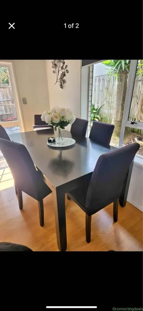 Dining table and chair