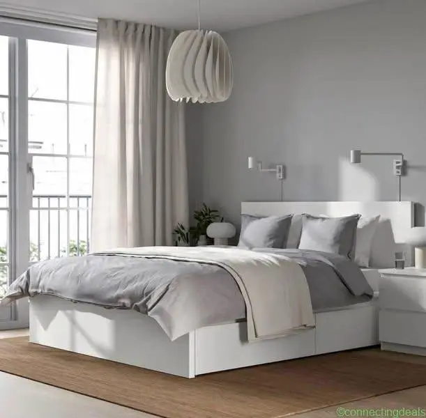 IKEA white storage bed frame - Image 1