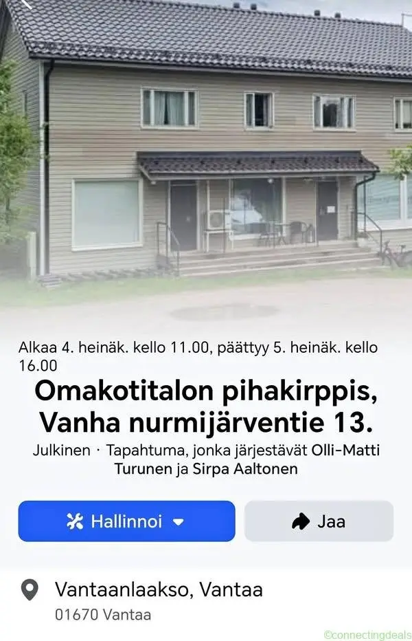 Pihakirppis Vantaanlaaksossa. Vanha