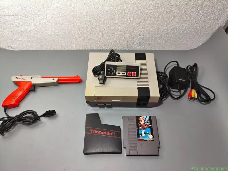 Nintendo Nes + Zapper e jogo Duckhunt & Mario