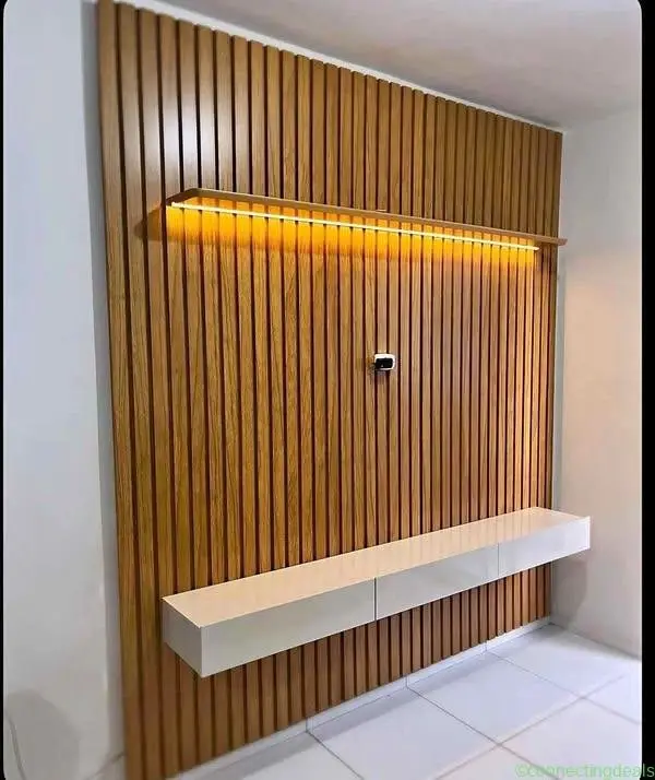 Painel ripado com led