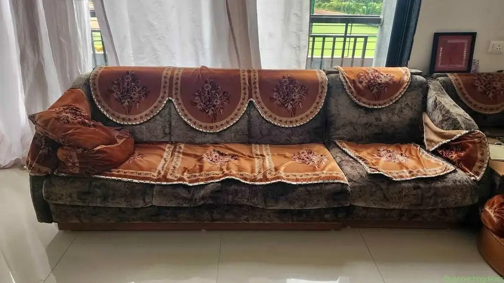 7 સીટ શોફા 4 ઇન્ડિયન બેઠક કોર્નર ટેબલ