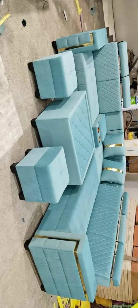 L & U shape sofa set bed dining table dresseser