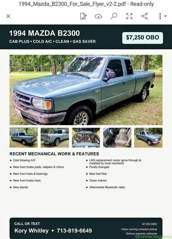 1994 Mazda B-Series Cab Plus · B2300