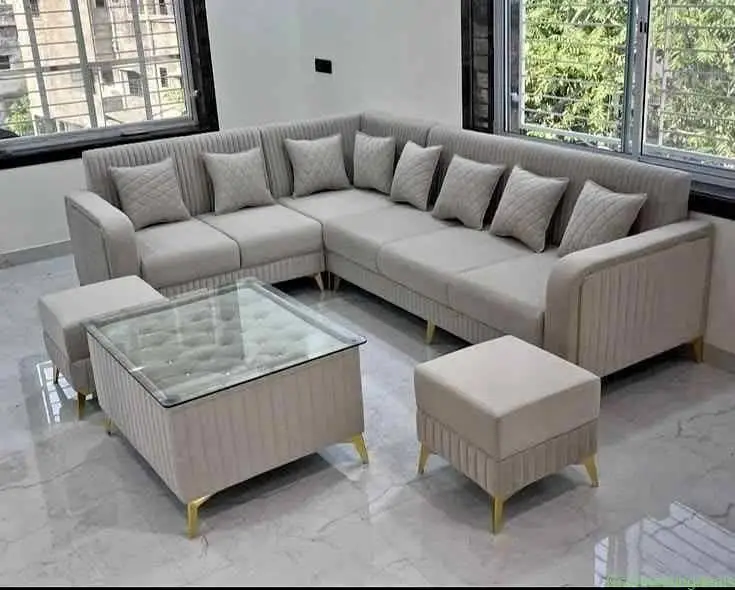 AJ furniture manufacturing L shape sofa set