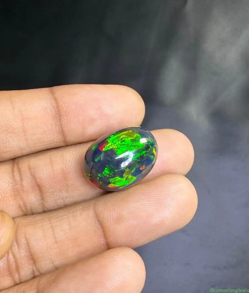 Natural Black Opal Cabochon Oval 26 Carat – Large