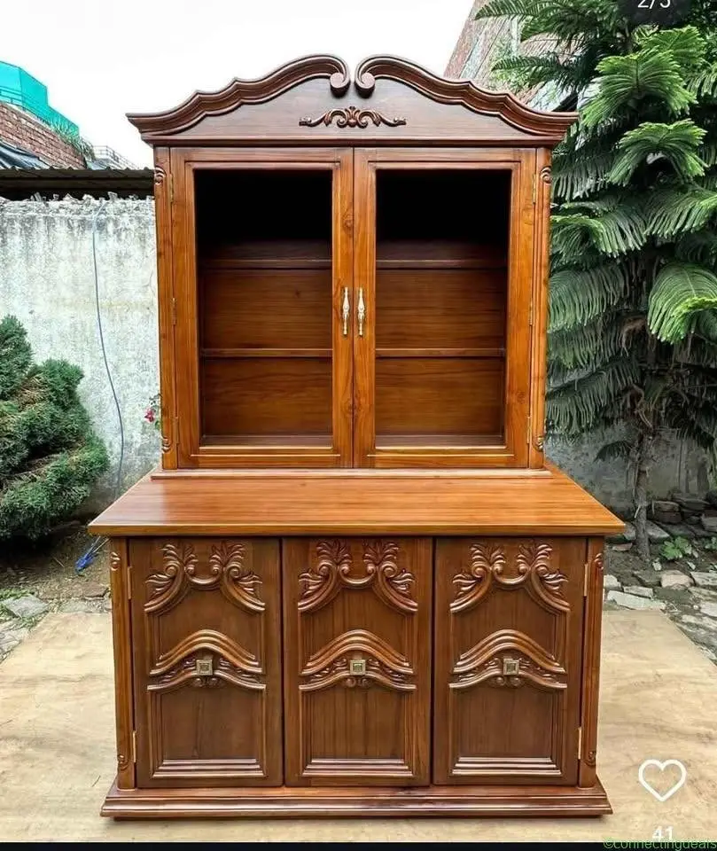 Antique vintage style crockery cabinet