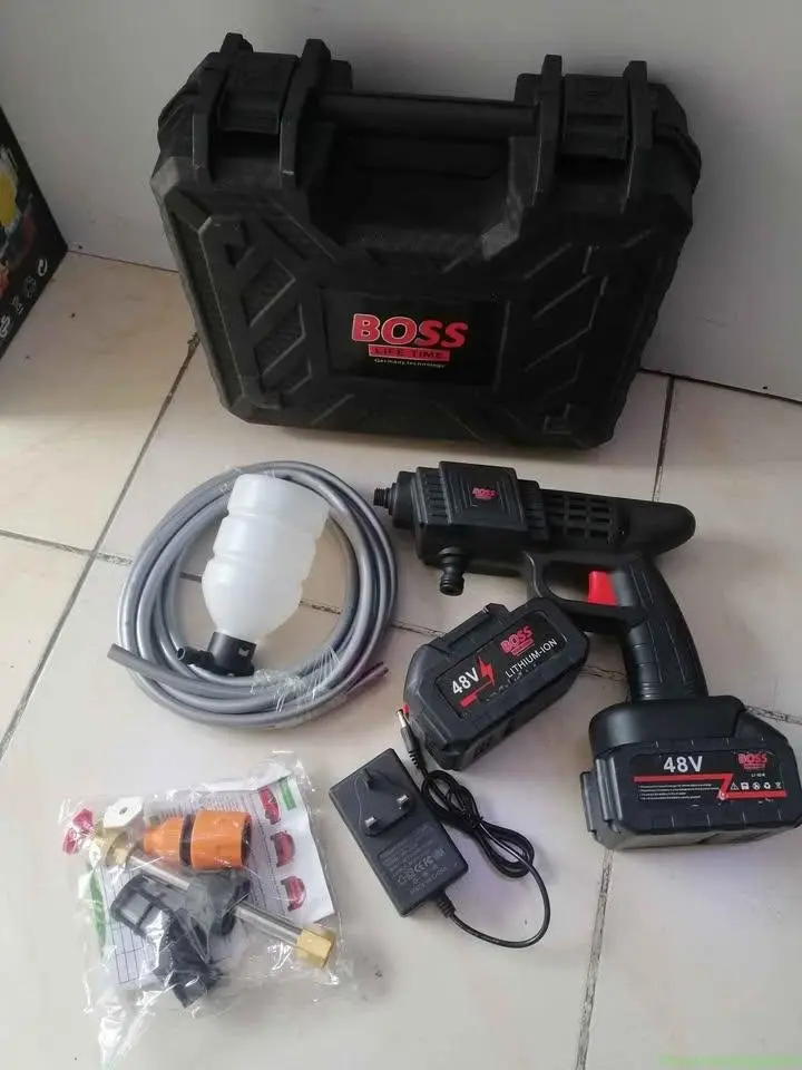 Car gun washer rechargeable with 2 battery offer