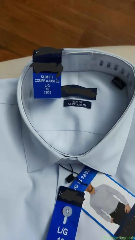 Two new long sleeve dress shirts for men