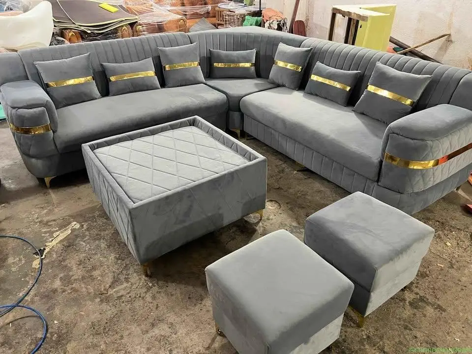 Modern Sectional Sofa Sets with Ottomans