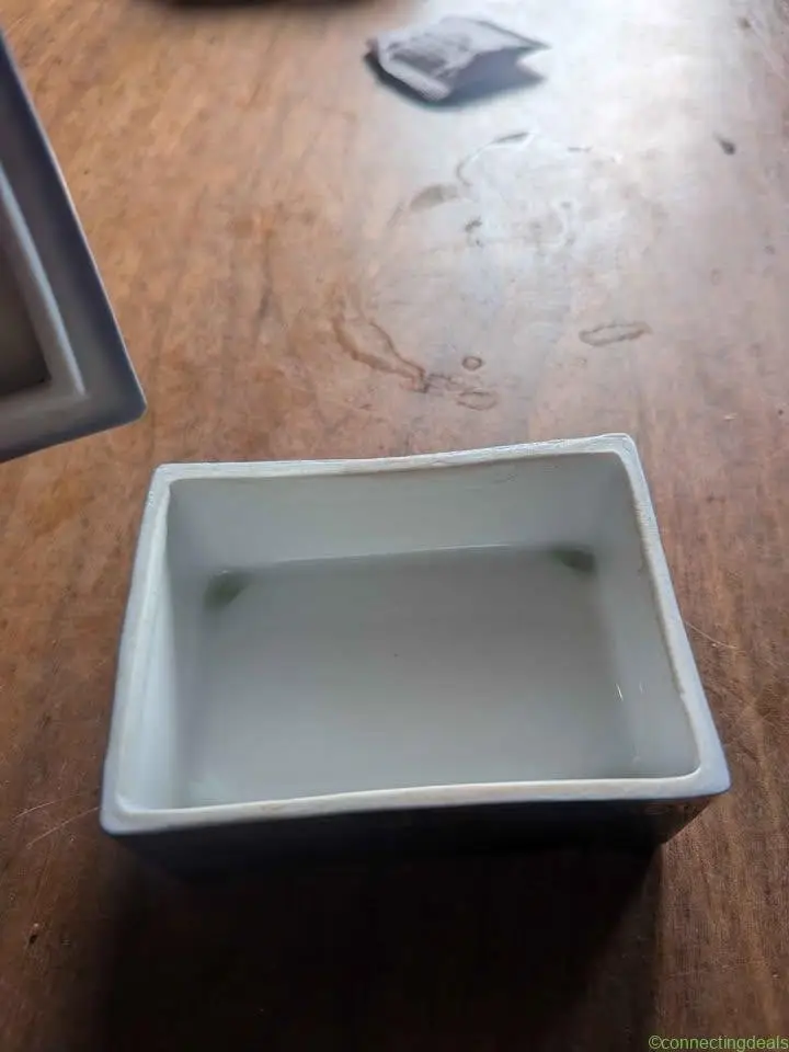 Vintage German Porcelain Trinket Box with - Image 1