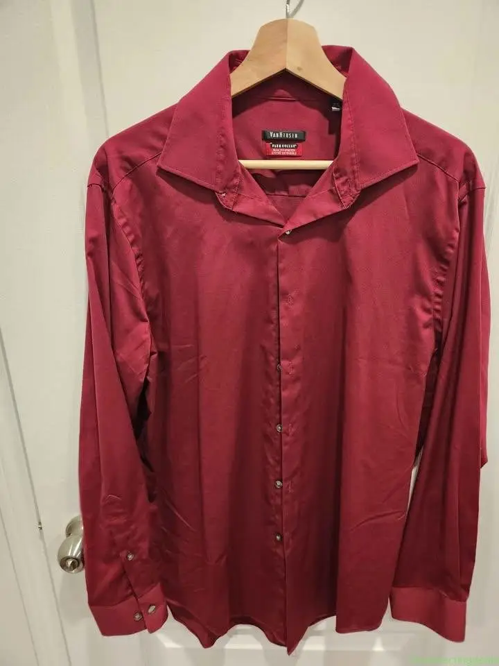 Red dress shirt - large