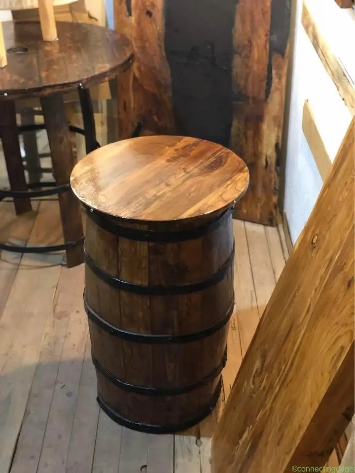 Table Café ☕️ Barique en bois massif 🪵🪵artistic