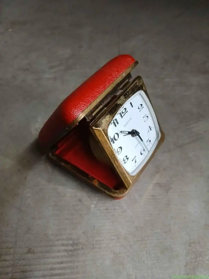 Vintage EUROPA 2 Jewels Mechanical Travel Alarm - Image 1