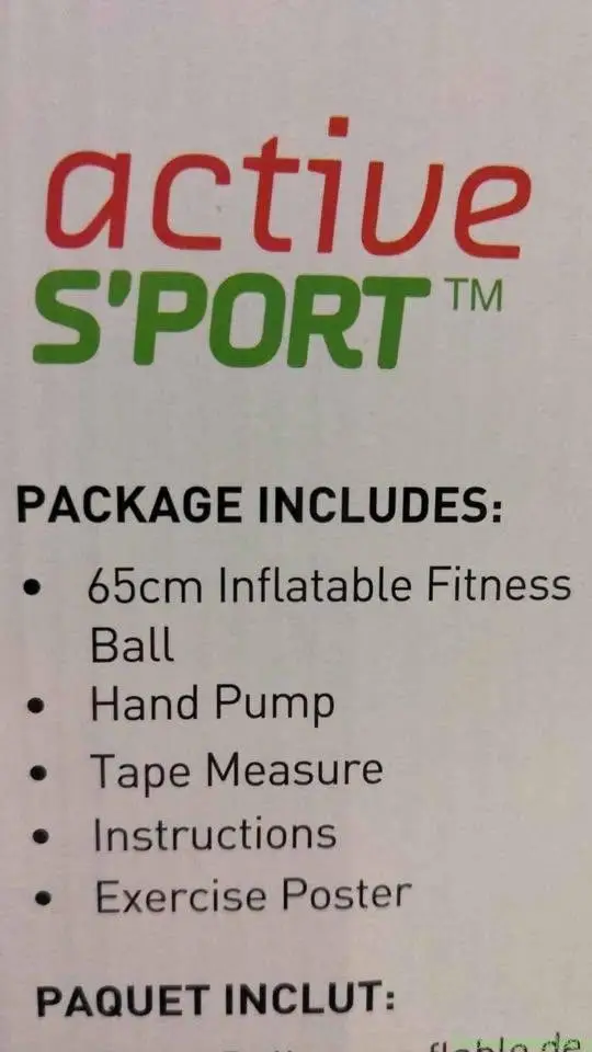 Active Sport 65cm Exercise Ball - Image 1