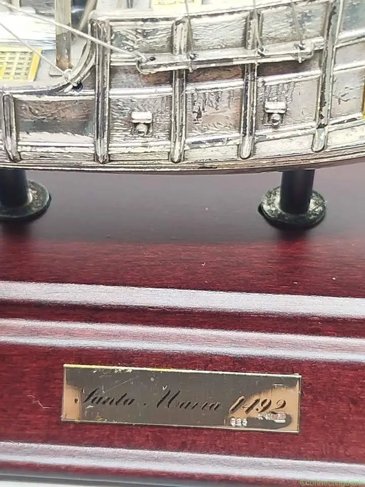 Rare Bateau Antique Signé Collection avec Boite