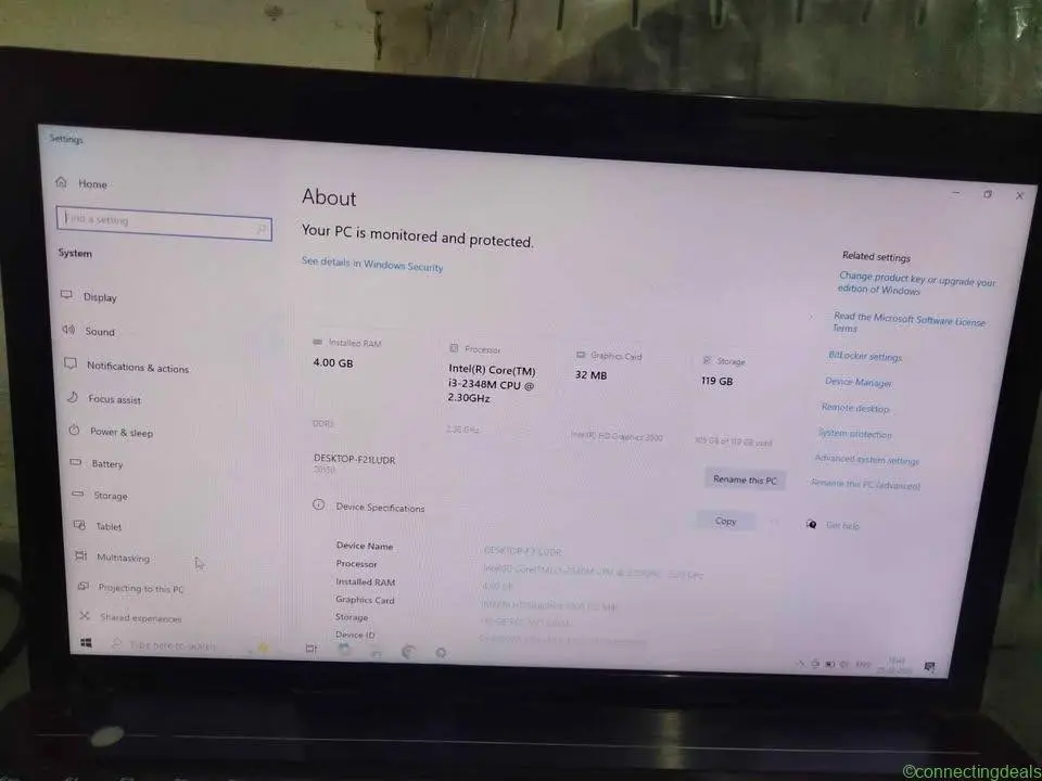 Lenovo G580 i3 2nd Gen 4gb 128gbSSD