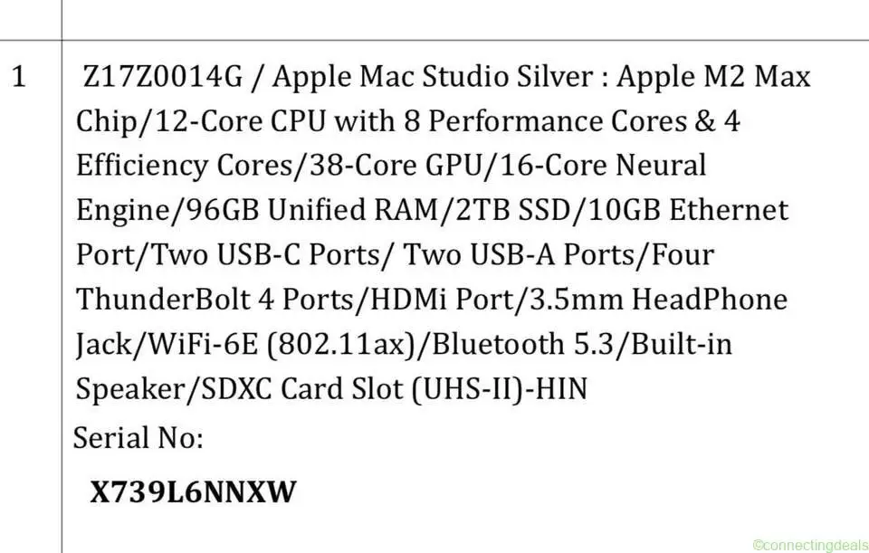 Apple mac studio m2 max 96gb/2tb - Image 1