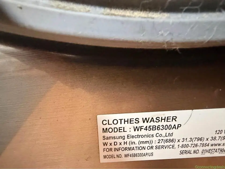 Samsung WF45B6300AP Washer and Dryer Set