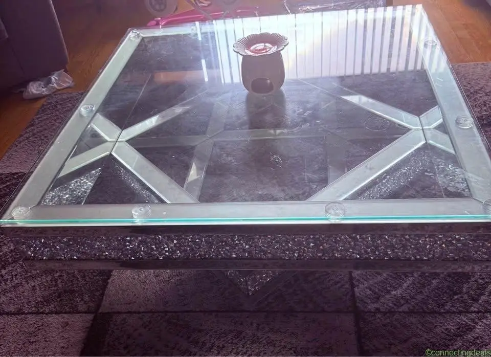 Glass coffee table