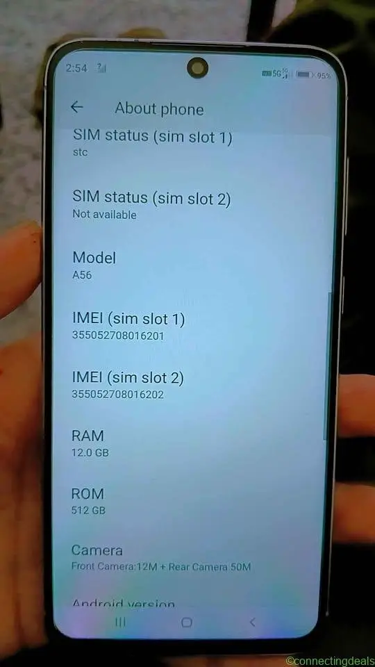 A56 Mobile double sim 5G internet copy Samsung A56