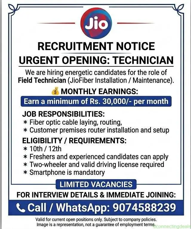Jio installation technician