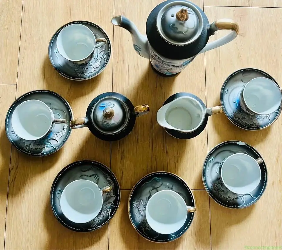 Beautiful Moriage Dragonware Tea Set Vintage