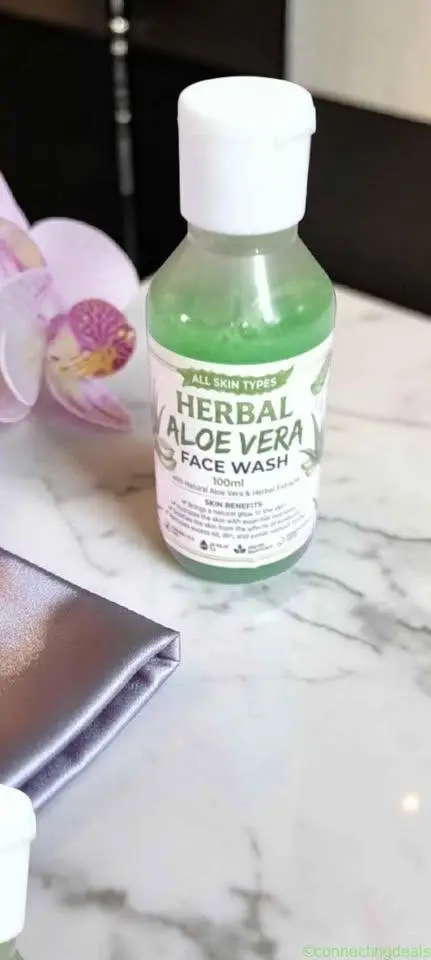 Herbal alovera face wash 100 ml natural alovera & - Image 1