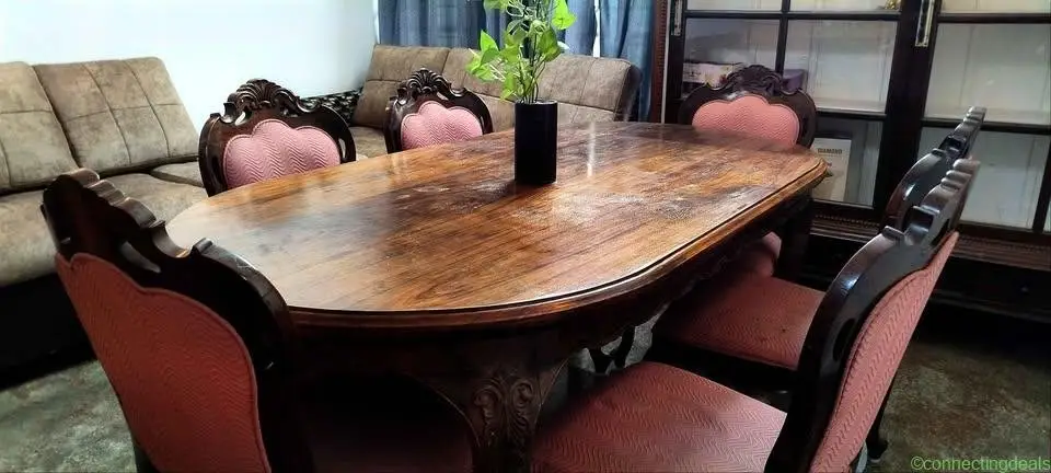 80+Years Old Genuine Nilambur Teak Dining Table