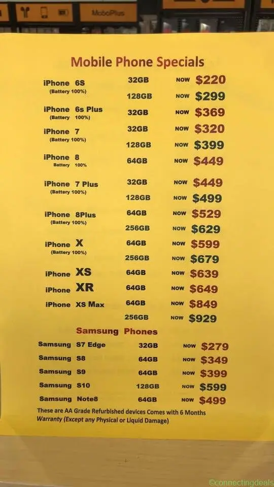 Mobile phones for sale special iPhone and Samsung