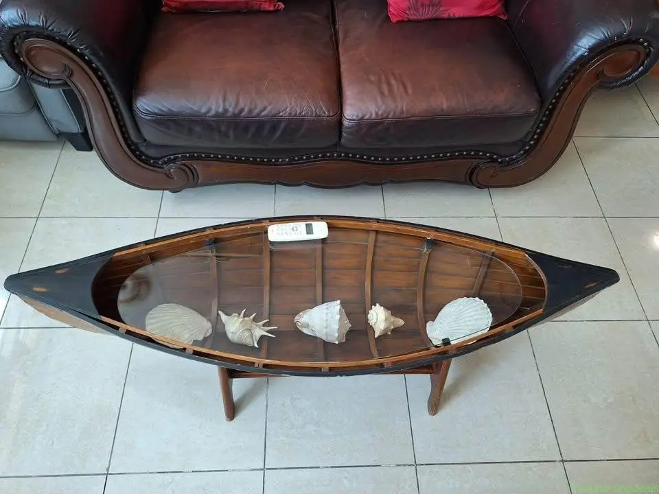 Boat shaped coffee table