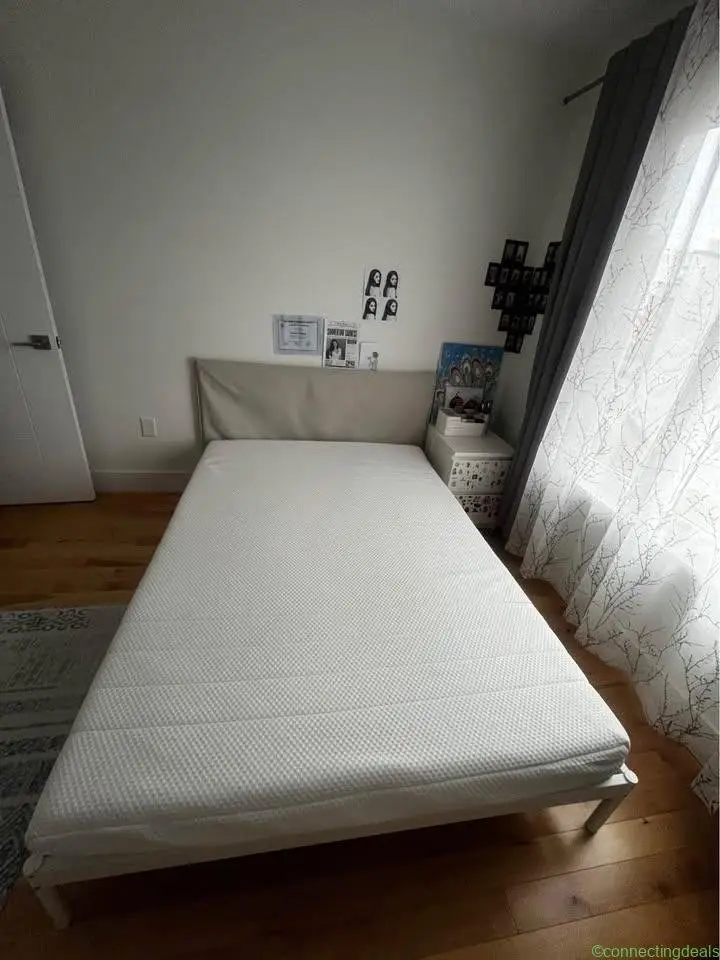 Bed frame with mattress