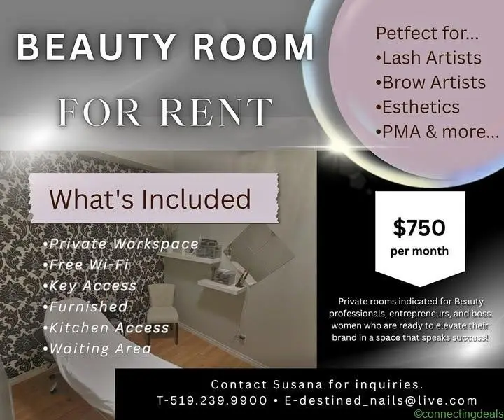 Treatment Room Available for Beauty Profession