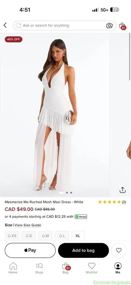 Dress size M