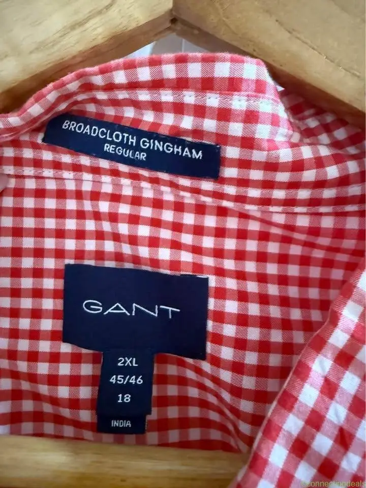 Men’s Gant red and white shirt size 2XL