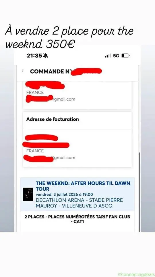 2 place pour The weeknd - Image 1