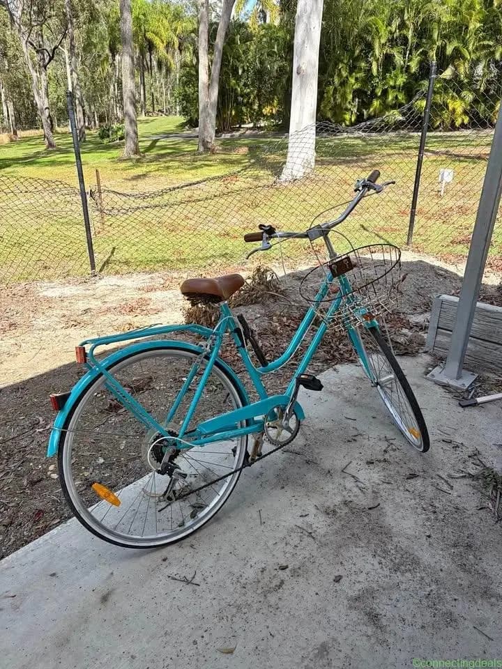Blue women’s cruiser bike